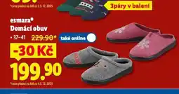 Lidl Domácí obuv nabídka