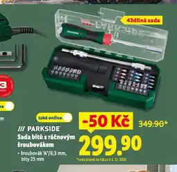 Lidl Sada bitů s ráčnovým šroubovákem nabídka