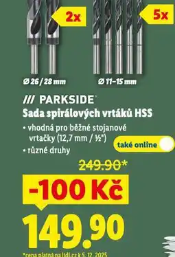 Lidl Sada spirálových vrtáků nabídka