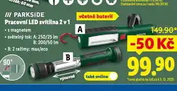 Lidl Pracovní led svítilna nabídka