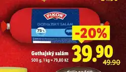 Lidl Gothajský salám nabídka