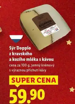 Lidl Sýr doppio z kravského a kozího mléka s kávou nabídka