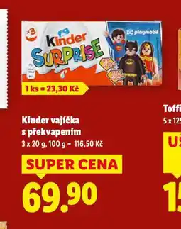 Lidl Kinder vajíčka s překvapením nabídka