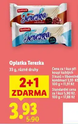 Lidl Oplatka terezka nabídka