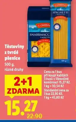 Lidl Těstoviny z tvrdé pšenice nabídka