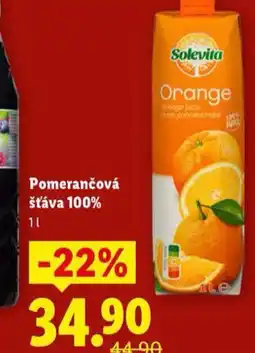 Lidl Pomerančová šťáva nabídka