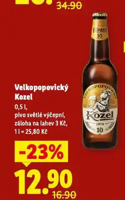 Lidl Pivo velkopopovický kozel nabídka