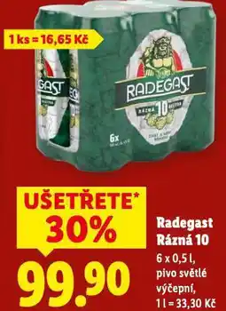 Lidl Pivo radegast nabídka