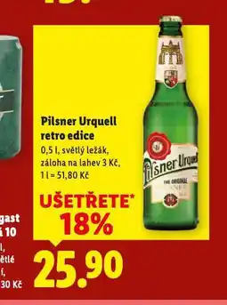 Lidl Pivo pilsner urquell nabídka