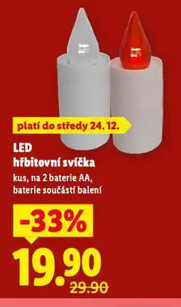 Lidl Led hřbitovní svíčka nabídka
