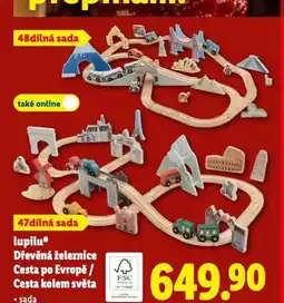 Lidl Dřevěná železnice cesta kolem světa nabídka
