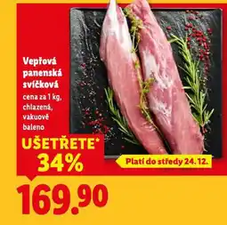 Lidl Vepřová panenská svíčková nabídka