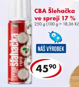 CBA CBA Šlehačka ve spreji 17% nabídka