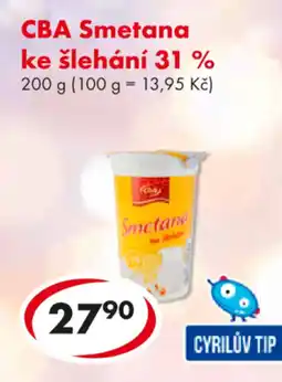 CBA CBA Smetana ke šlehání 31 % nabídka