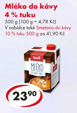 CBA Mléko do kávy 4% tuku nabídka