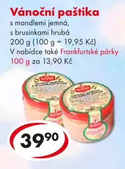 CBA Vánoční paštika nabídka