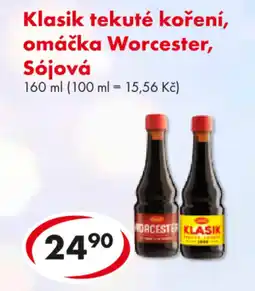 CBA Klasik tekuté koření, omáčka Worcester, Sójová nabídka