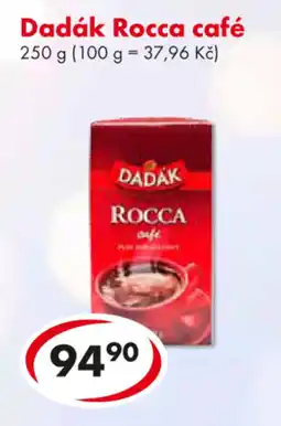 CBA Dadák Rocca café nabídka