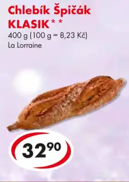 CBA Chlebík Špičák Klasik nabídka