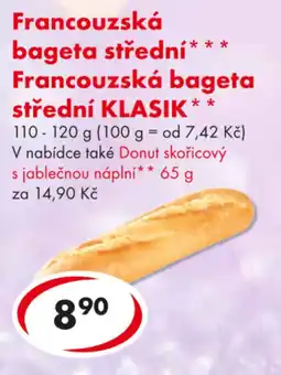 CBA Francouzská bageta střední* Francouzská bageta střední Klasik nabídka
