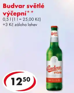 CBA Budvar světlé výčepní nabídka