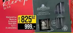 Jip Diplomático Reserva Exclusiva Rum 40% 0,7l+ 2x sklenička nabídka
