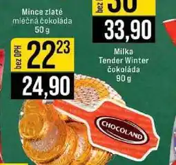 Jip Mince zlaté mléčná čokoláda 50 g nabídka