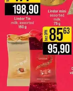 Jip Lindor mini assorted milk 75 g nabídka