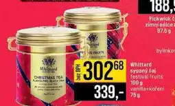 Jip Whittard sypaný čaj festival fruits 100 g vanilla+kořeni 75g nabídka