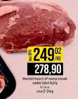 Jip Hovězí heart of rump steak zadní část kýty kráva cca 2-3 kg 1kg nabídka