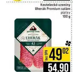 Jip Kostelecké uzeniny Uherák Premium salám platky 100 g nabídka