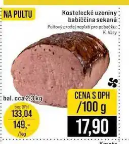 Jip Kostelecké uzeniny babiččina sekanȧ 2,3kg 100g nabídka