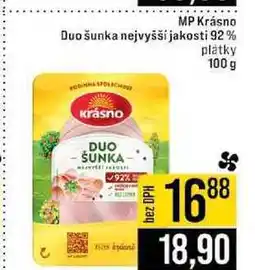 Jip MP Krásno Duo šunka nejvyšší jakosti 92% platky 100 g nabídka