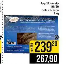 Jip Tygří krevety 16/20 celé s hlavou 1kg nabídka
