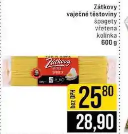 Jip Zátkovy vaječné těstoviny špagety vřetena kolinka 600 g nabídka