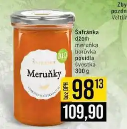 Jip Šafránka džem meruňka borůvka povidla Švestka 300 g nabídka