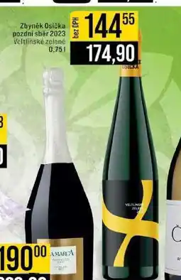 Jip Zbyněk Osička pozdní sběr 2023 Veltlínské zelené 0,75l nabídka