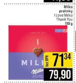 Jip Milka pralinky I Love Milka Thank You 110 g nabídka