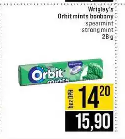 Jip Wrigley's Orbit mints bonbony spearmint strong mint 28 g nabídka