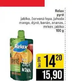 Jip Relax pyré jablko, červená řepa, jahoda mango, dýně, banán, ananas, mrkev, jablko 100 g nabídka