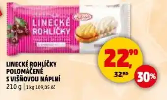 Penny Market Linecké rohlíčky polomáčené s višňovou náplní nabídka