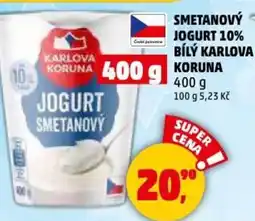 Penny Market Smetanový jogurt 10% bílý karlova koruna nabídka
