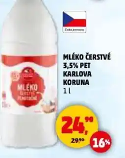 Penny Market Mléko čerstvé 3,5% pet karlova koruna nabídka