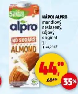 Penny Market NÁPOJ ALPRO mandlový neslazený, sójový original nabídka