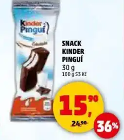 Penny Market KINDER snack pinguí nabídka