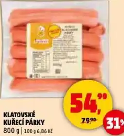 Penny Market Klatovské kuřecí párky nabídka