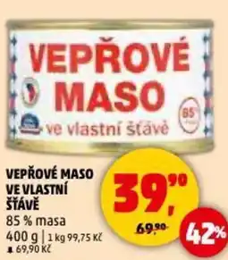 Penny Market Vepřové maso ve vlastní šťávě nabídka