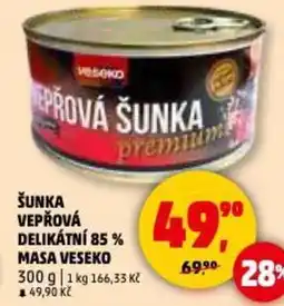 Penny Market Šunka vepřová delikátní 85 % masa veseko nabídka