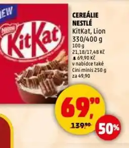 Penny Market Cereálie nestlé KitKat, Lion nabídka