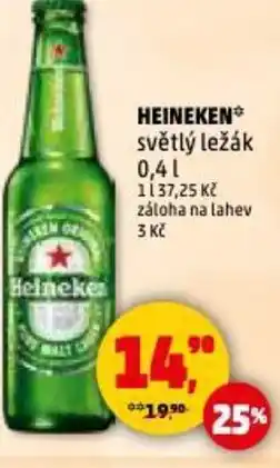 Penny Market Heineken světlý ležák nabídka